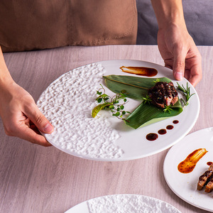 2025 Mới Thiết Kế Sáng Tạo Cao-End Bộ Đồ Ăn Gốm Bề Mặt Mịn Hộ Gia Đình Tấm Cho Ẩm Thực Phương Tây Mì Ống - Product Image 1