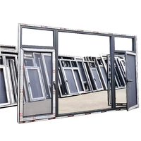 Fenêtres de maison passive à triple vitrage en aluminium à rupture de pont thermique, de style européen, de haute qualité et écoénergétiques