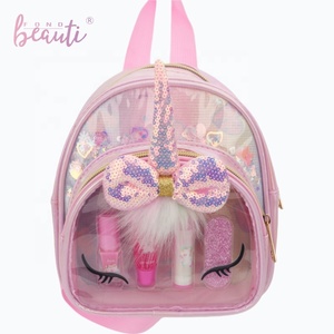Ensemble de <span class=keywords><strong>maquillage</strong></span> pour filles personnalisé, lavable, non toxique, avec sac, baume à lèvres, brillant à lèvres, ensemble de <span class=keywords><strong>maquillage</strong></span> pour enfants - Product Image 1