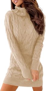 เดรสไหมพรมถักทรงเข้ารูป แขนยาว คอเต่า สั้น สำหรับผู้หญิง  แบบเซ็กซี่ เหมาะสำหรับฤดูใบไม้ร่วง  สามารถปรับแต่งได้ - Product Image 5