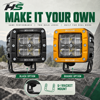 Lumière de travail LED HSSH 40W avec lentille optique Osram 10W IP68 IP69K 9-36V, lumière de conduite tout-terrain pour camion, SUV, ATV, UTV