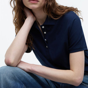 Polo pour femme respirant de haute qualité avec logo personnalisé, dernière mode, style décontracté urbain, impression de logo personnalisé sur les polos pour femme - Product Image 3