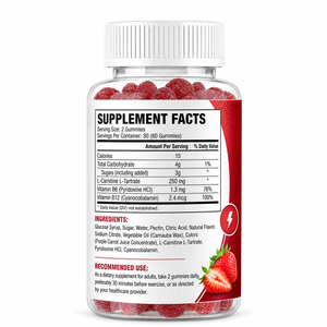 Complément alimentaire Gummies à la L-Carnitine pour la beauté et le soutien énergétique Faible teneur en matières grasses Bouteilles personnalisables - Product Image 2
