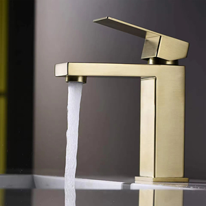 Rubinetto per Lavabo Quadrato in Acciaio Inox SUS 304, Finitura Spazzolata, Miscelatore Monocomando Acqua Calda e Fredda, Cartuccia in Ceramica per <span class=keywords><strong>Bagno</strong></span> - Product Image 3