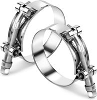 Collier de serrage à vis sans fin pour tuyaux, à large bande, haute force de serrage, réglable