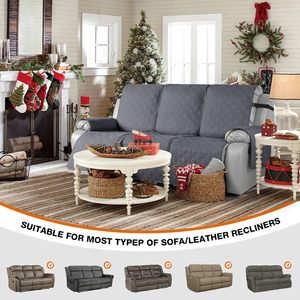 Housse de <span class=keywords><strong>canapé</strong></span> inclinable moderne COMFLIVE imperméable, 1 pièce, lavable en machine, antidérapante, avec sangles élastiques et poche pour chiens/animaux domestiques, gris foncé 3 - Product Image 4