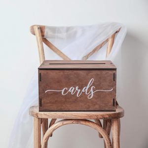 Wooden Card <b>Box</b> Rectangle Wedding <b>Gift</b> Card Holder Cards Printed Pattern 99 - Product Image 4