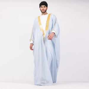 Zware islamitische Tobey semi-transparante patchwork Jubba Abaya Bisht mannenkleding Arabische stof <span class=keywords><strong>Qatar</strong></span> Koeweit Kurta ontwerp Oman - Product Image 1