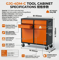 Armoire à outils mobile robuste en acier avec tiroirs verrouillables, chariot à outils industriel pour garage, personnalisable OEM