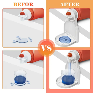 น้ำยาซัก<span class=keywords><strong>ผ้า</strong></span>หยดจับถาดวางถ้วยที่ใส่สบู่เครื่องทำน้ำยาปรับ<span class=keywords><strong>ผ้า</strong></span>นุ่มอุปกรณ์จัดระเบียบภาชนะบรรจุของเหลวในอ่าง - Product Image 3