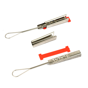 Fiber Optic <strong>Drop</strong> <strong>Cable</strong> Stainless Steel Fitting <strong>Clamp</strong> <strong>Ftth</strong> Accessories <strong>Wire</strong> Tension <strong>Clamp</strong>