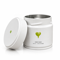 Boîte à thé en fer blanc personnalisée argent/noir de qualité alimentaire, écologique, finition brillante, emballage scellé pour matcha