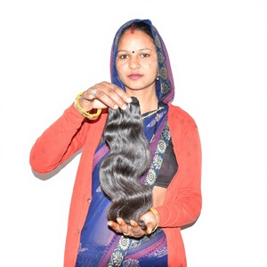 Cuticle Aligned Wholesale <b>Cheap</b> Hair 10-36 Inch Bundle Body Wave Machine Double Weft Body Wave Double Indian Natural Human Hair - Product Image 1