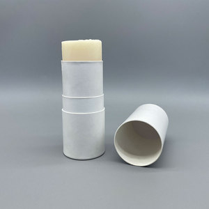 Tubo de embalaje de desodorante en barra de papel roll-on ovalado biodegradable respetuoso con el medio ambiente para lápiz labial maquillaje papel artesanal embalaje cosmético - Product Image 6