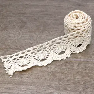 Hot selling Various sizes 100% cotton Lace trim in stock