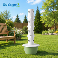 Système de jardinage vertical hydroponique à 7 étages en plastique avec pompe, couverture anti-UV, kit d'irrigation, garantie 1 an pour la maison
