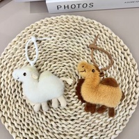 Vente directe d'usine, mini porte-clés en peluche en forme de chameau, pendentif animal en peluche de haute qualité, décoration, cadeau pour un ami