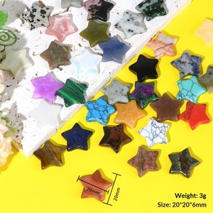 Colgante de Estrella de Cristal Natural de 20 mm Sin Agujero, Gema Pulida, Adorno de Estrella de Cinco Puntas, Accesorios para Hacer Joyas DIY - Product Image 4