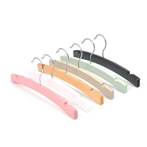 Wholesale Kids Garment Hanger For Clothes Store Custom Kids Wooden Clothes Hangers With Logo