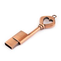Unidad Flash Usb con Forma de Llave de Metal Retro, Disco U para Regalo de Boda, 2GB, 4GB, Memoria de Almacenamiento, Nuevos Productos, Venta Al por Mayor, 256GB, 64GB