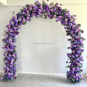 X881 <span class=keywords><strong>mariage</strong></span> fond artificiel lumière violet foncé Rose fleurs vert laisser Floral carré arc <span class=keywords><strong>pour</strong></span> <span class=keywords><strong>mariage</strong></span> événement décoration - Product Image 2