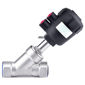 Vanne pneumatique à siège incliné 1 pouce filetage mâle, application vapeur et gaz haute température, usage général - Product Image 3