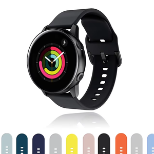 Bracelet de montre en silicone souple en caoutchouc pour <span class=keywords><strong>Samsung</strong></span> Galaxy <span class=keywords><strong>Watch</strong></span> <span class=keywords><strong>Active</strong></span> / <span class=keywords><strong>Active</strong></span> <span class=keywords><strong>2</strong></span> avec boucle colorée 20mm 22mm - Product Image 3