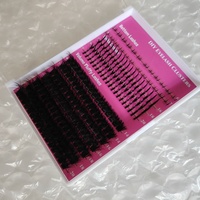 Cils en Fibres PBT Coréennes Éventail DIY, Cils Inférieurs Touffus Effet Pointes, Cils en Faux Vison 3D en Grappe, Vente en Gros de Cils en Grappe DIY