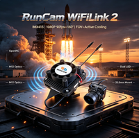 Kit Caméra FPV Numérique HD RunCam WiFiLink 2 avec Unité Aérienne OpenIPC 1080P 90fps, Capteur IMX415, Double LED d'État et VTX Sans Fil 5G