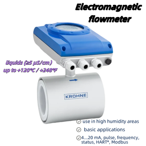 เซ็นเซอร์วัดการไหลแบบหนีบ KROHNE OptiFlux 1050 DN40 ชนิดแม่เหล็ก 4-20mA ปรับแต่งได้สำหรับน้ำ ทำจากสแตนเลส - Product Image 4