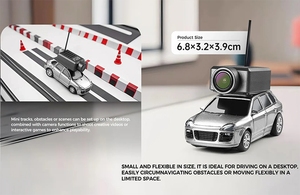 <span class=keywords><strong>WL</strong></span> <span class=keywords><strong>Toys</strong></span> 6401-C Auto RC in Scala 1/64 con Telecamera FPV, Controllo Remoto WiFi via App, Velocità Regolabile, Divertimento Multigiocatore - Product Image 3