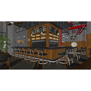 Servicio de Diseño de Interiores moderno de lujo italiano, servicio de renderizado 3D, decoración de restaurante, diseño de interiores - Product Image 1