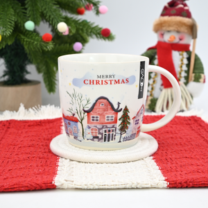 Tasses à café en céramique de boule à neige de haute qualité en gros d'usine belle tasse de Noël avec la conception de boule à neige - Product Image 6