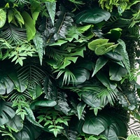 KEWEI 379 taille personnalisée couleur naturelle plante verte mur feuilles mur 8*8 événement tissu Base rouleau suspendu toile de fond