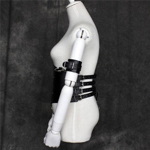 Zwart Lederen Slave Kostuum Armor <span class=keywords><strong>Bondage</strong></span> Kleding Fetish Bdsm Kraag Hand Arm Manchetten Kuisheidsgordel Volwassen Hoofdsteunen - Product Image 2