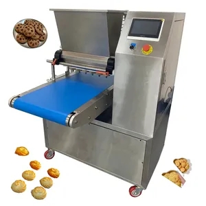 Máquina automática para hacer galletas y pasteles de almendras y melocotones, máquina para hacer galletas pequeñas rellenas