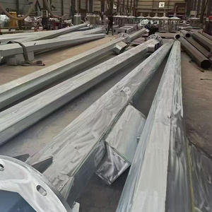 Poste de doble brazo, precio inteligente, doble brazo, Metal, aluminio, eléctrico, 6m, 8m, iluminación, poste de luz de calle de acero galvanizado usado - Product Image 4