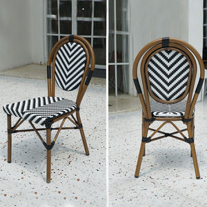 Chaise de <span class=keywords><strong>bistrot</strong></span> empilable en rotin moderne, résistante à l'eau, pour l'extérieur, <span class=keywords><strong>le</strong></span> jardin, <span class=keywords><strong>le</strong></span> patio, <span class=keywords><strong>le</strong></span> café, <span class=keywords><strong>le</strong></span> restaurant, <span class=keywords><strong>le</strong></span> balcon, la cour - Product Image 2