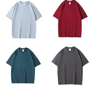 Camiseta al por mayor de algodón grueso de 230g, de alta calidad, con estampado gráfico de texto personalizado, estilo occidental, unisex, para hombre - Product Image 6