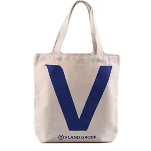 Borsa da donna con logo stampato personalizzato a sublimazione in bianco casual con spalla da shopping da spiaggia in tela personalizzata