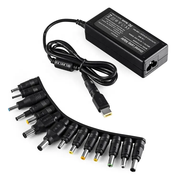 Adaptador universal do poder do carregador do portátil 65W 15V-20V para HP Lenovo Asus