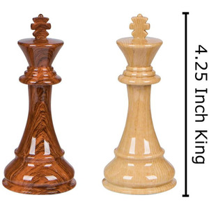Vua cao <span class=keywords><strong>4</strong></span> 1/2 ''siêu staunton hạt gỗ trọng cờ vua sang trọng thiết lập với Hội Đồng Quản Trị - Product Image 4
