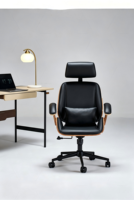 Canapé sectionnel carré gonflable moderne en cuir véritable de luxe léger, fauteuil pivotant réglable en hauteur en éponge pour l'école