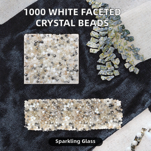 <span class=keywords><strong>1000</strong></span>개 화이트 면처리 크리스탈 유리 체코 크리스탈 론델 비즈 4mm 6mm 8mm DIY 팔찌 쥬얼리 제작 목걸이 - Product Image 2