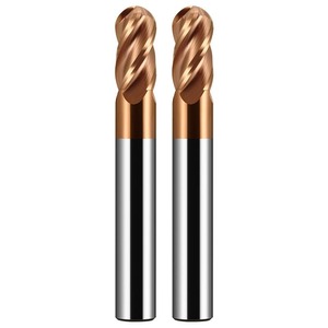 Fresa de carburo sólido personalizada de 1/2 pulgada, alta precisión HRC55, fresa de 1/4 de pulgada con punta esférica para acero - Product Image 3