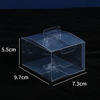 Emballage cadeau personnalisé Jouets moelleux Élastiques pour cheveux Bandes élastiques Boîtes cadeaux en PVC PET plastique transparent avec cintre