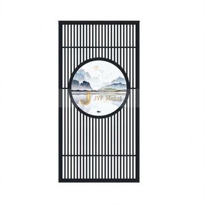 ANN003 JINYIFAN Custom Modern Stainless Steel Coating Printed Art Theme Frame Structure <b>Screen</b> <b>Partition</b> Room Dividers - Product Image 5