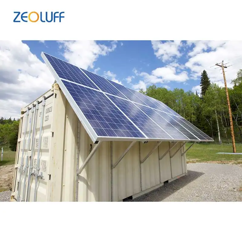 Low price house with panels energy storage battery system ground mount hdpe solar panel container for sales