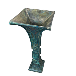 Gobelet à vin chinois ancien, artisanat en laiton, modèle 3D, moulage métallique avec gravure d'ange pour décoration <span class=keywords><strong>de</strong></span> Noël - Product Image 2