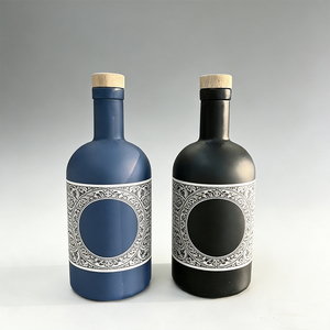 Botellas de Vidrio Personalizadas <span class=keywords><strong>con</strong></span> Pulverizador en Color <span class=keywords><strong>Blanco</strong></span>, <span class=keywords><strong>Azul</strong></span> y Negro de 500ml y 750ml para <span class=keywords><strong>Tequila</strong></span>, Whisky, Ginebra, Ron, Brandy, Vodka, Licores y Aceite de Oliva <span class=keywords><strong>con</strong></span> Tapón de Corcho - Product Image 5